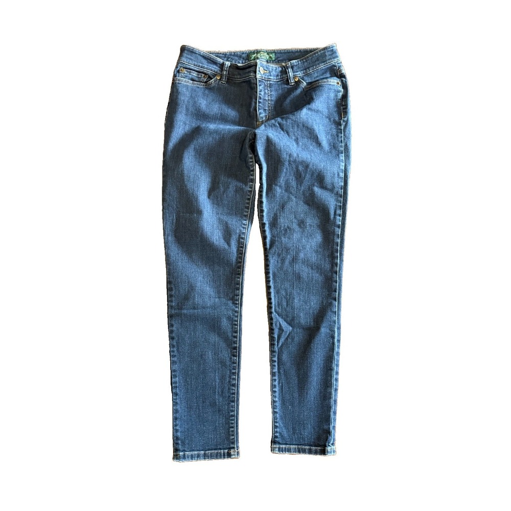 Lauren Ralph Lauren Jeans Womens 10P Modern Skinny Dark Wash Stretch Denim